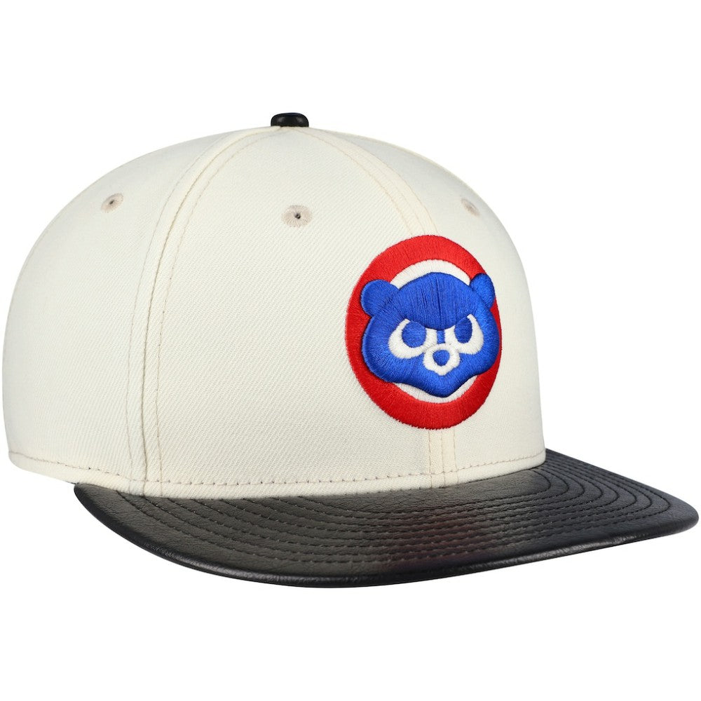 Chicago Cubs New Era Game Night Leather Visor 59FIFTY Fitted Hat - MLB Hats
