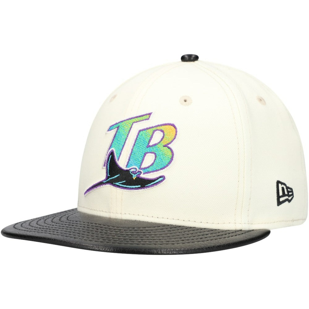 Tampa Bay Rays New Era Game Night Leather Visor 59FIFTY Fitted Hat - MLB Hats