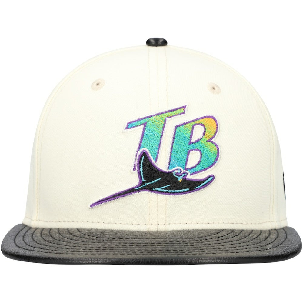 Tampa Bay Rays New Era Game Night Leather Visor 59FIFTY Fitted Hat - MLB Hats