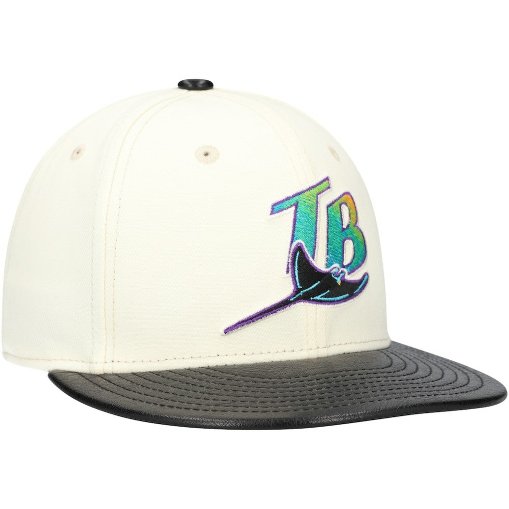 Tampa Bay Rays New Era Game Night Leather Visor 59FIFTY Fitted Hat - MLB Hats