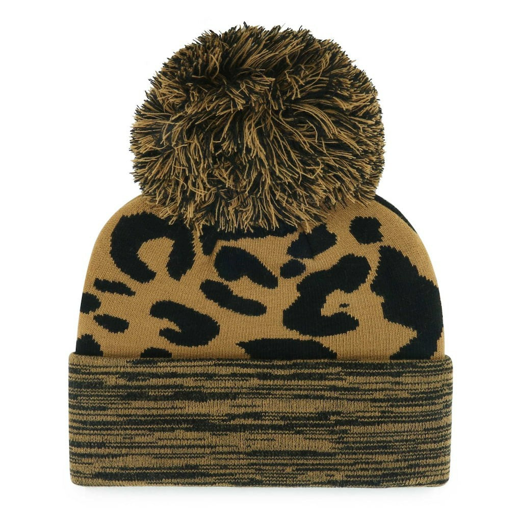 Leopard Brooklyn Nets '47 Women's Rosette Cuffed Knit Hat with Pom | NBA