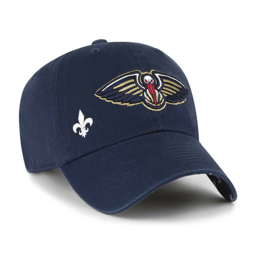 Navy New Orleans Pelicans '47 Women's Confetti Undervisor Clean Up Adjustable Hat | NBA