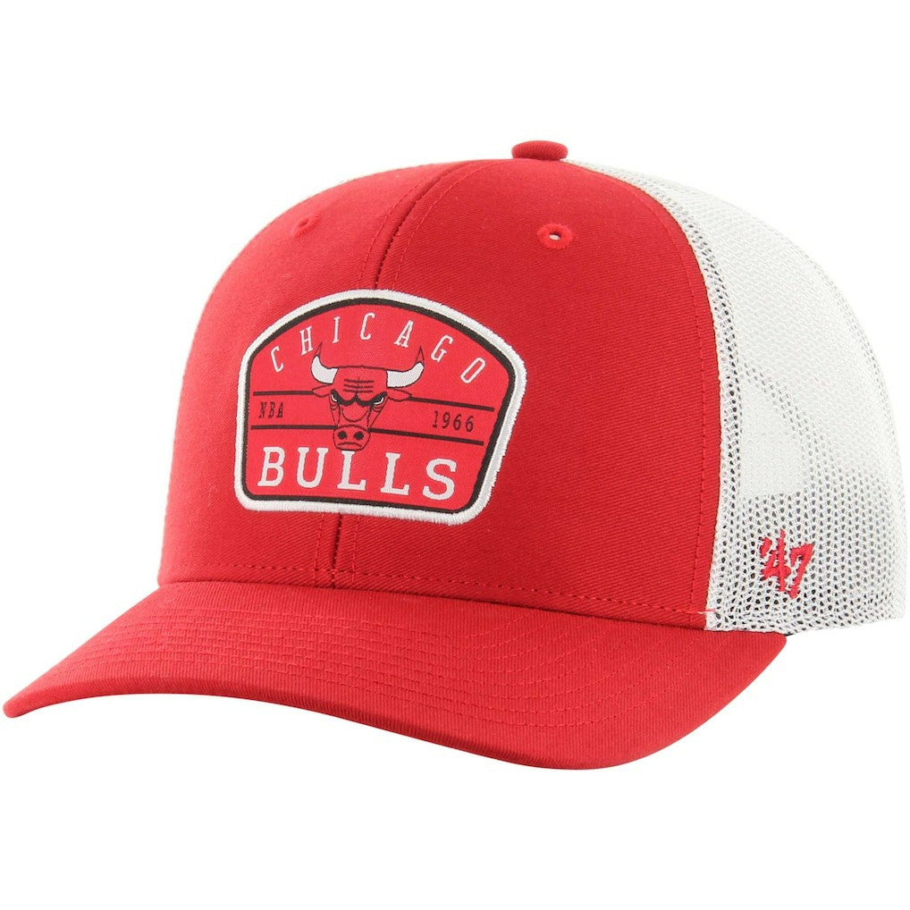 Red Chicago Bulls '47 Semi Patch Trucker Adjustable Hat | NBA