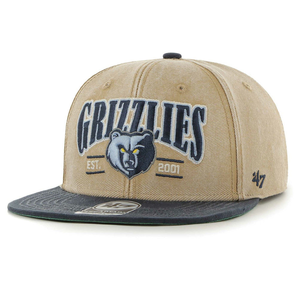Khaki/Navy Memphis Grizzlies '47 Chilmark Captain Snapback | NBA