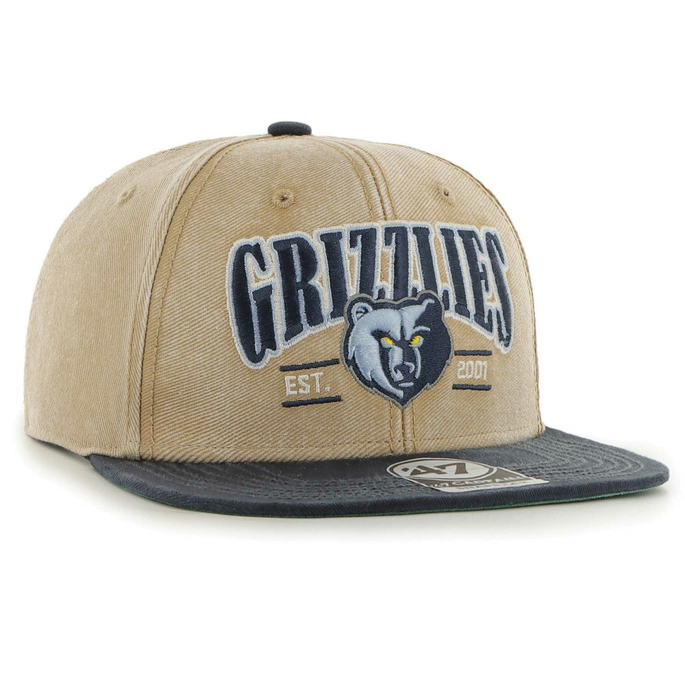 Khaki/Navy Memphis Grizzlies '47 Chilmark Captain Snapback | NBA