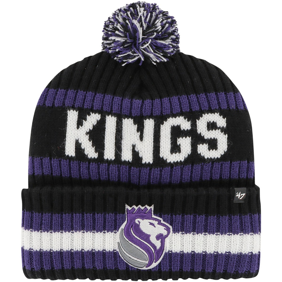 Black Sacramento Kings '47 Bering Cuffed Knit Hat with Pom | NBA
