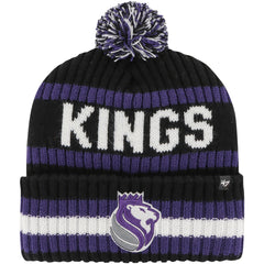 Black Sacramento Kings '47 Bering Cuffed Knit Hat with Pom | NBA