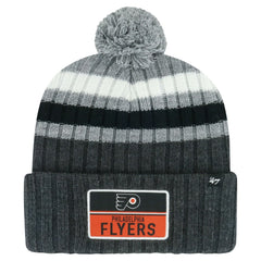 Philadelphia Flyers '47 Stack Patch Cuffed Knit Hat with Pom -  NHL Hats