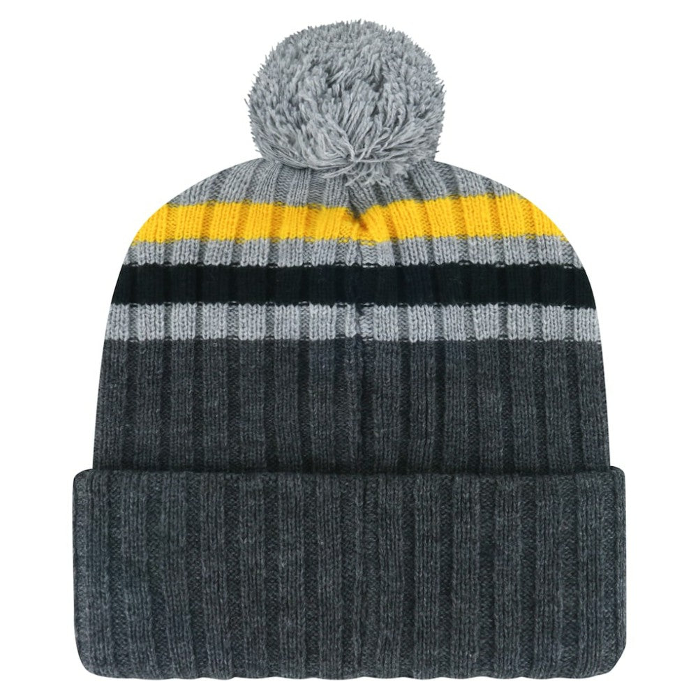 Pittsburgh Penguins '47 Stack Patch Cuffed Knit Hat with Pom -  NHL Hats