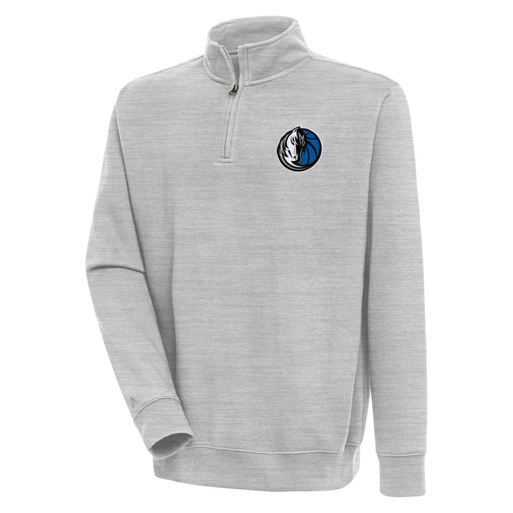 Heather Gray Dallas Mavericks Antigua Victory Quarter-Zip Pullover Top sale | NBA