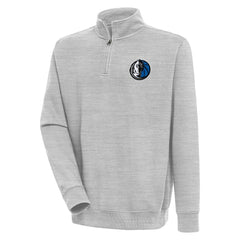 Heather Gray Dallas Mavericks Antigua Victory Quarter-Zip Pullover Top sale | NBA