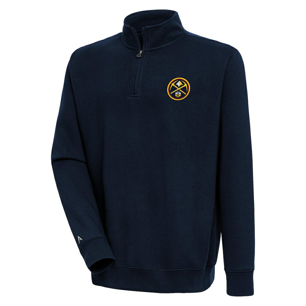 Navy Denver Nuggets Antigua Victory Quarter-Zip Pullover Top sale | NBA