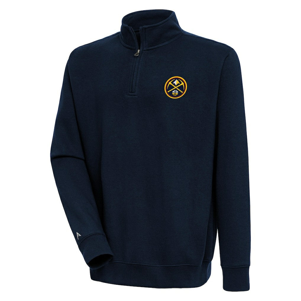 Navy Denver Nuggets Antigua Victory Quarter-Zip Pullover Top sale | NBA