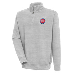 Heather Gray Detroit Pistons Antigua Victory Quarter-Zip Pullover Top sale | NBA