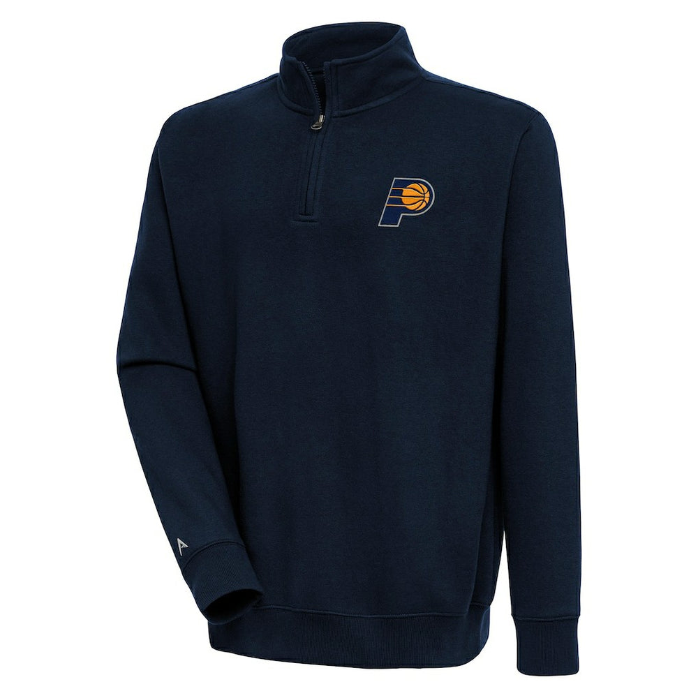 Navy Indiana Pacers Antigua Victory Quarter-Zip Pullover Top | NBA
