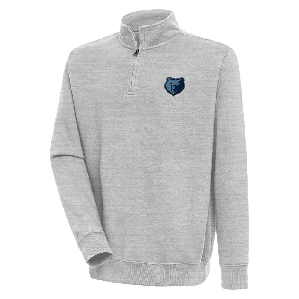 Heather Gray Memphis Grizzlies Antigua Victory Quarter-Zip Pullover Top | NBA