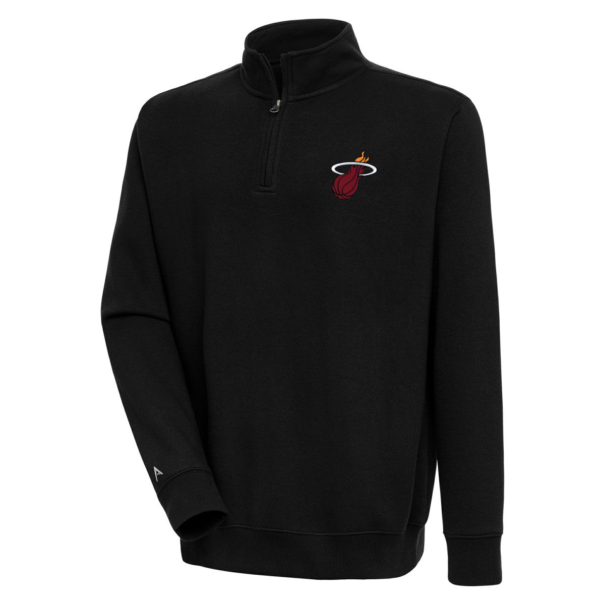 Black Miami Heat Antigua Victory Quarter-Zip Pullover Top | NBA