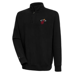 Black Miami Heat Antigua Victory Quarter-Zip Pullover Top | NBA