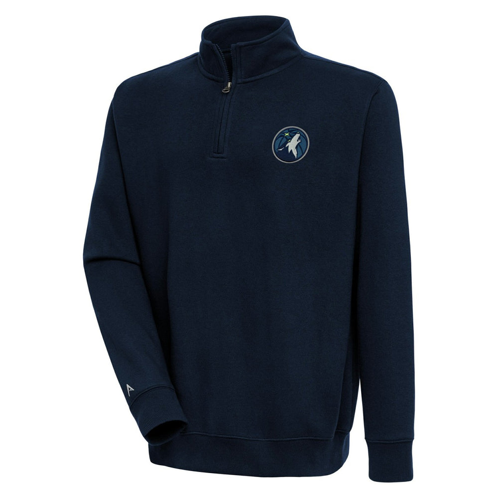 Navy Minnesota Timberwolves Antigua Victory Quarter-Zip Pullover Top | NBA
