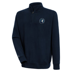 Navy Minnesota Timberwolves Antigua Victory Quarter-Zip Pullover Top | NBA