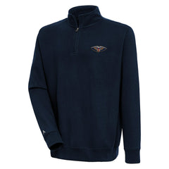 Navy New Orleans Pelicans Antigua Victory Quarter-Zip Pullover Top | NBA