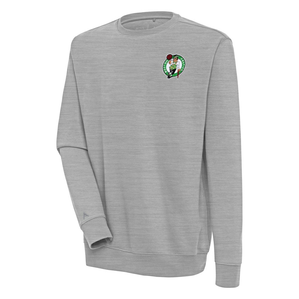 Heather Gray Boston Celtics Antigua Victory Pullover Sweatshirt | NBA