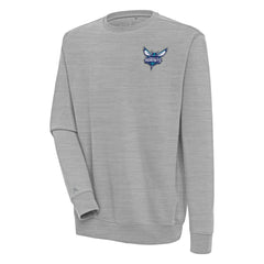 Heather Gray Charlotte Hornets Antigua Victory Pullover Sweatshirt | NBA