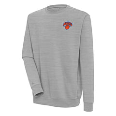 Heather Gray New York Knicks Antigua Victory Pullover Sweatshirt | NBA