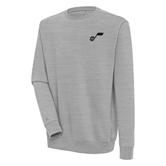 Heather Gray Utah Jazz Antigua Victory Pullover Sweatshirt | NBA