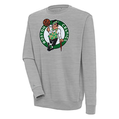 Heather Gray Boston Celtics Antigua Victory Pullover Sweatshirt | NBA