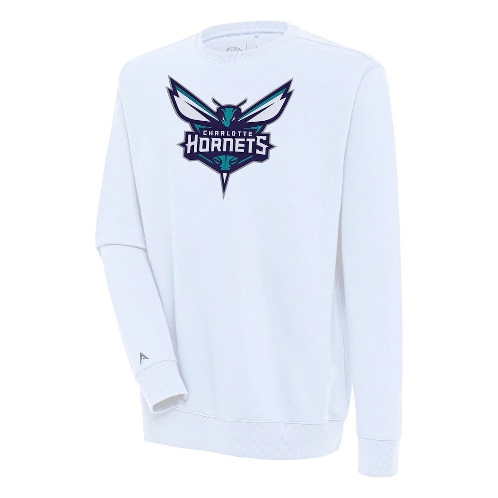 White Charlotte Hornets Antigua Victory Pullover Sweatshirt | NBA