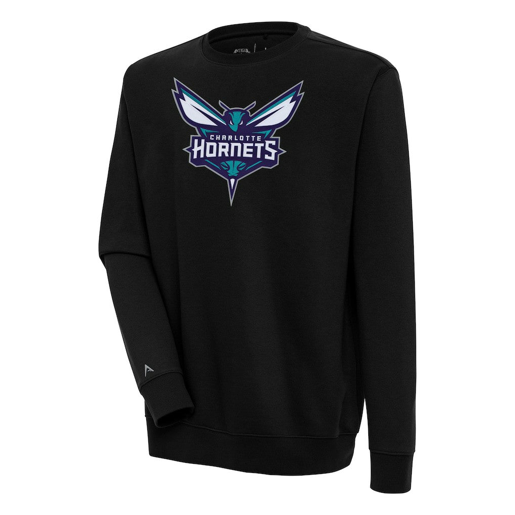 Black Charlotte Hornets Antigua Victory Pullover Sweatshirt | NBA