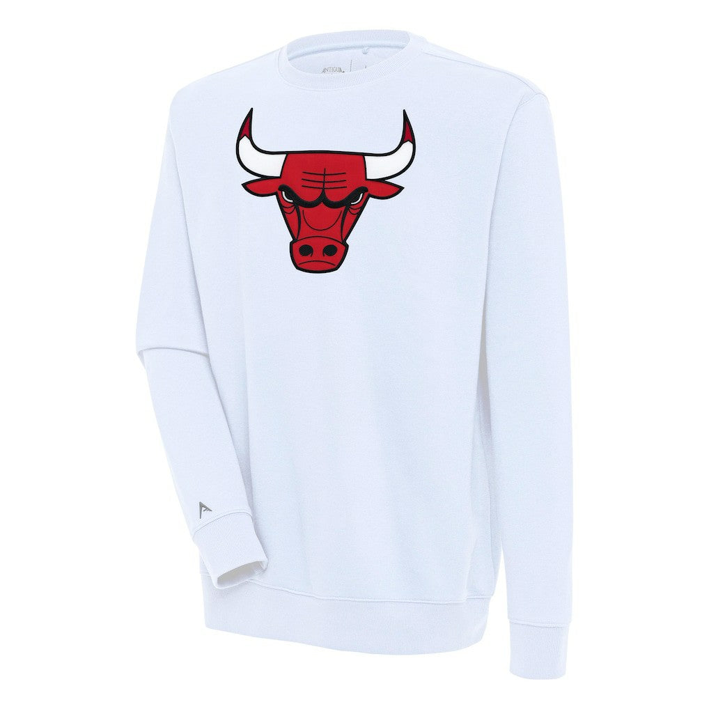 White Chicago Bulls Antigua Victory Pullover Sweatshirt sale | NBA