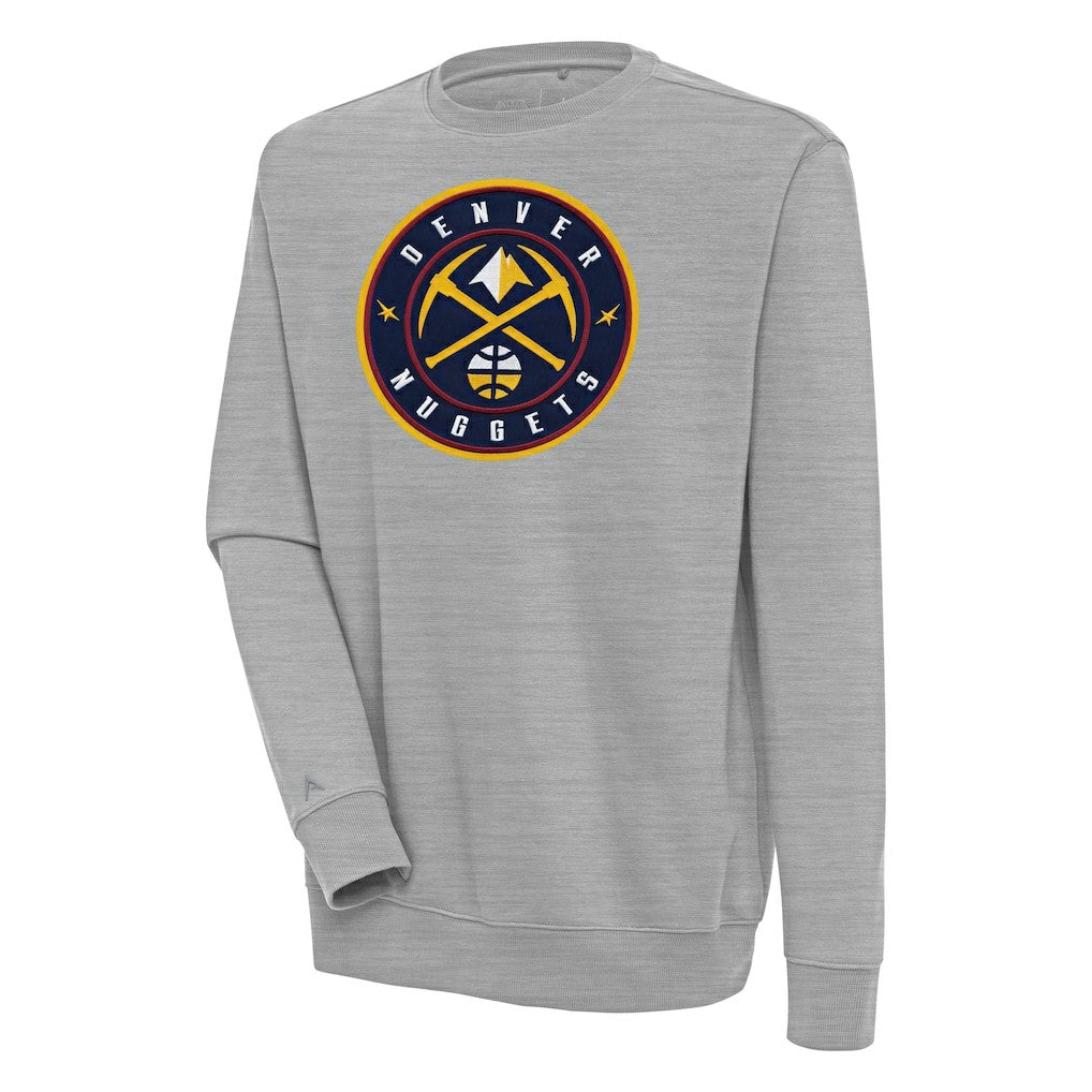 Heather Gray Denver Nuggets Antigua Victory Pullover Sweatshirt sale | NBA