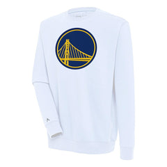 White Golden State Warriors Antigua Victory Pullover Sweatshirt sale | NBA