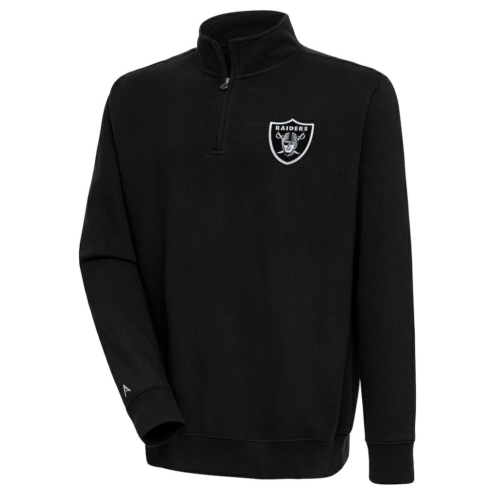 Las Vegas Raiders Antigua Victory Quarter-Zip Pullover Top | NFL New