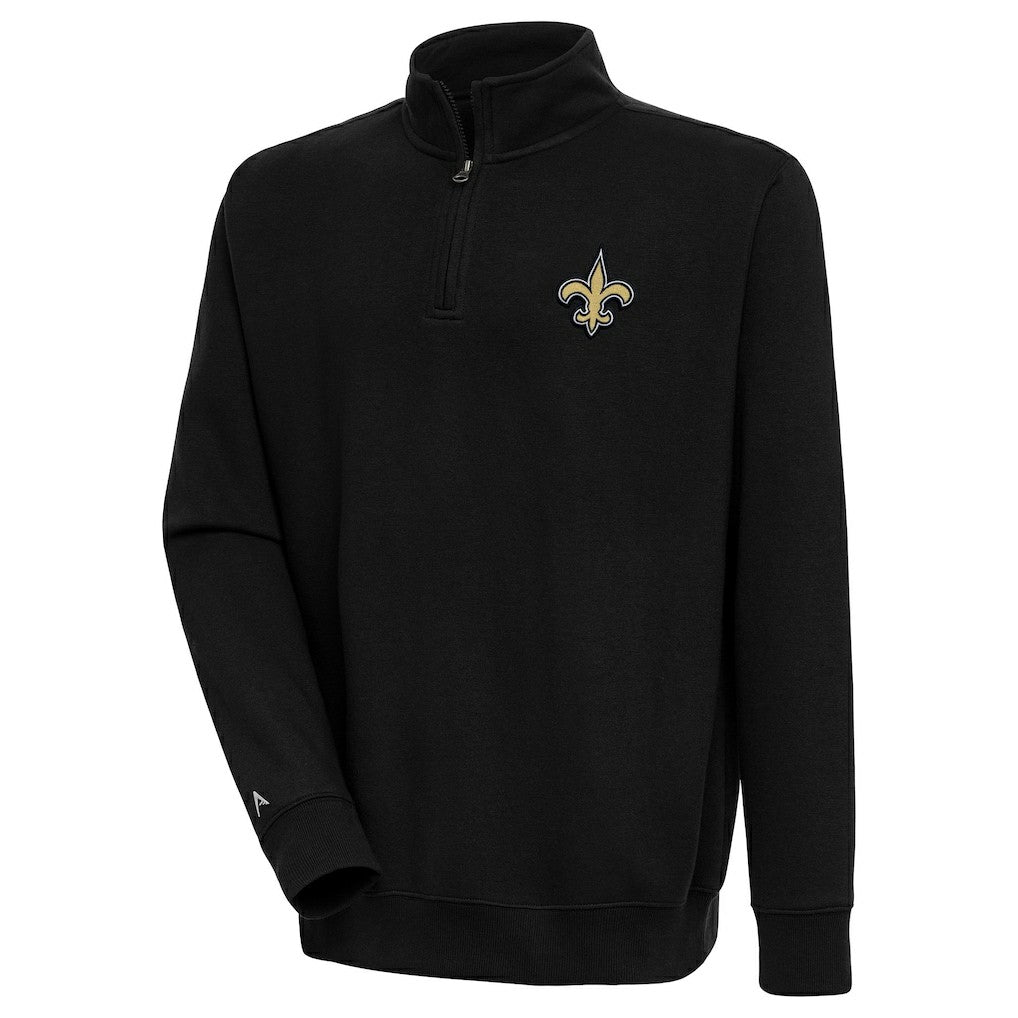 New Orleans Saints Antigua Victory Quarter-Zip Pullover Top | NFL Outlet
