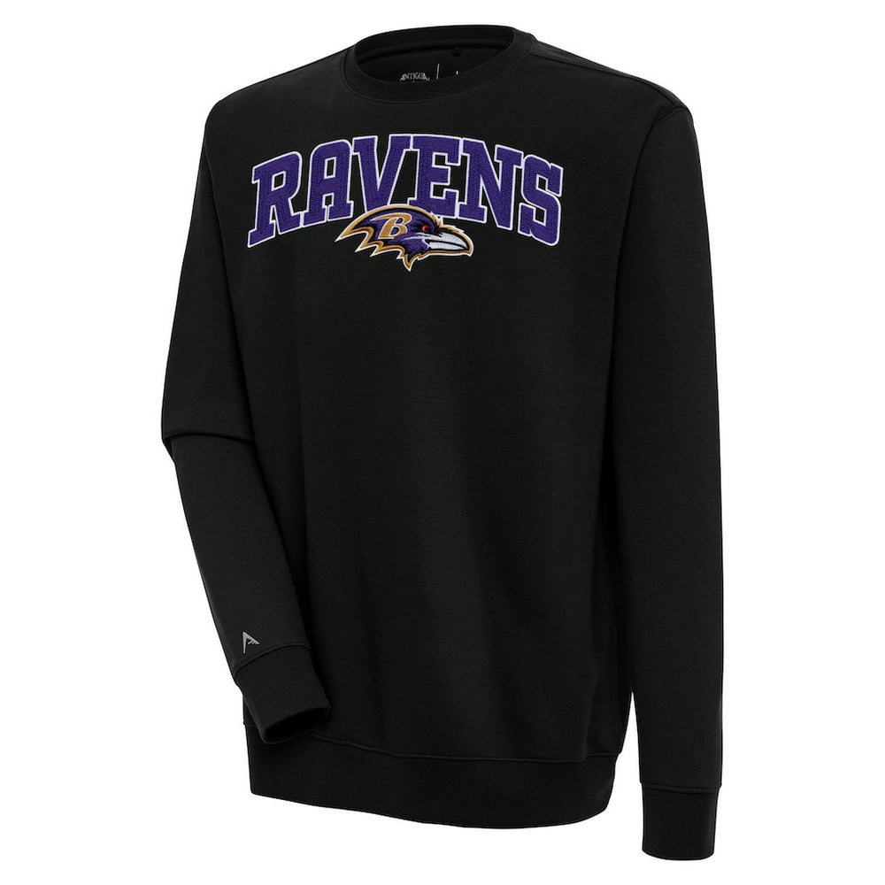 Baltimore Ravens Antigua Victory Chenille Pullover Sweatshirt | NFL US