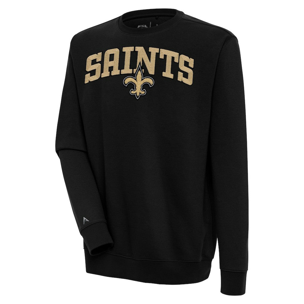 New Orleans Saints Antigua Victory Chenille Pullover Sweatshirt | NFL Online
