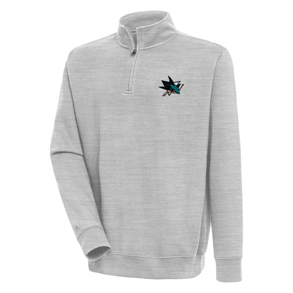 San Jose Sharks Antigua Victory Quarter-Zip Pullover Top -  NHL Pullover