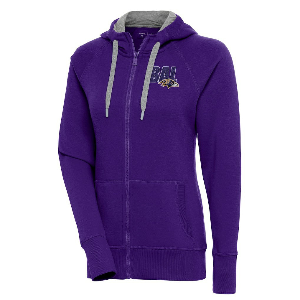 Baltimore Ravens Antigua Women's Victory Full-Zip Hoodie | NFL Discount