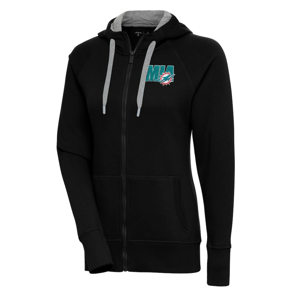 Miami Dolphins Antigua Women's Victory Full-Zip Hoodie | NFL On sale