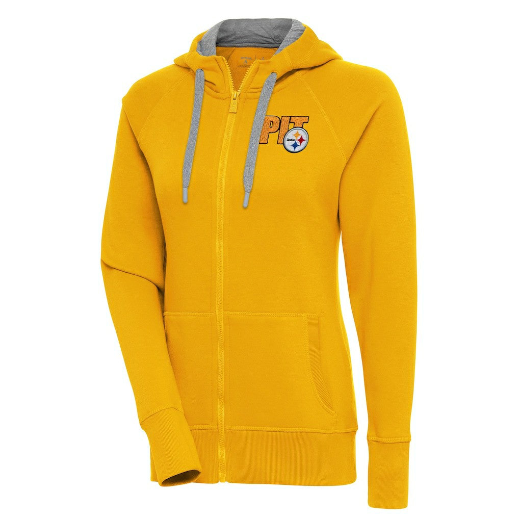 Pittsburgh Steelers Antigua Women's Victory Full-Zip Hoodie | NFL On sale