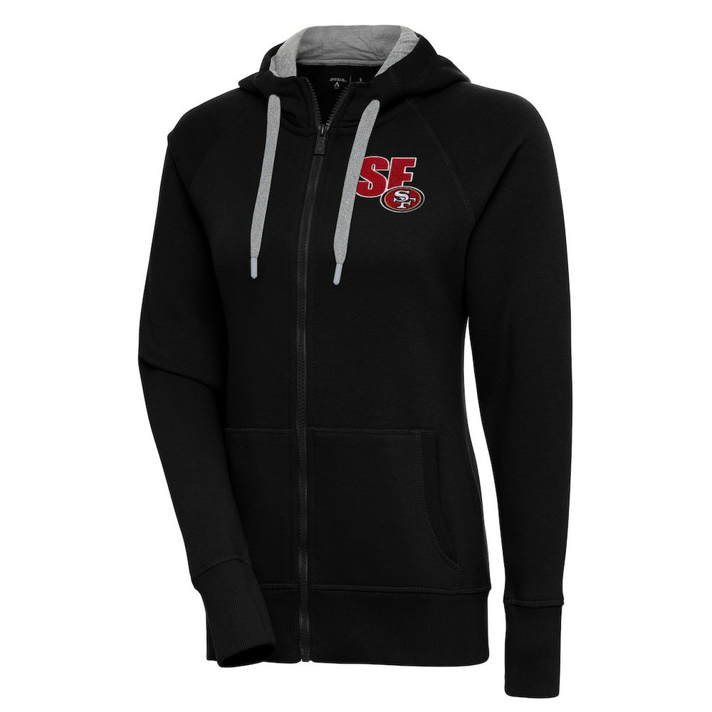 San Francisco 49ers Antigua Women's Victory Full-Zip Hoodie | NFL On sale