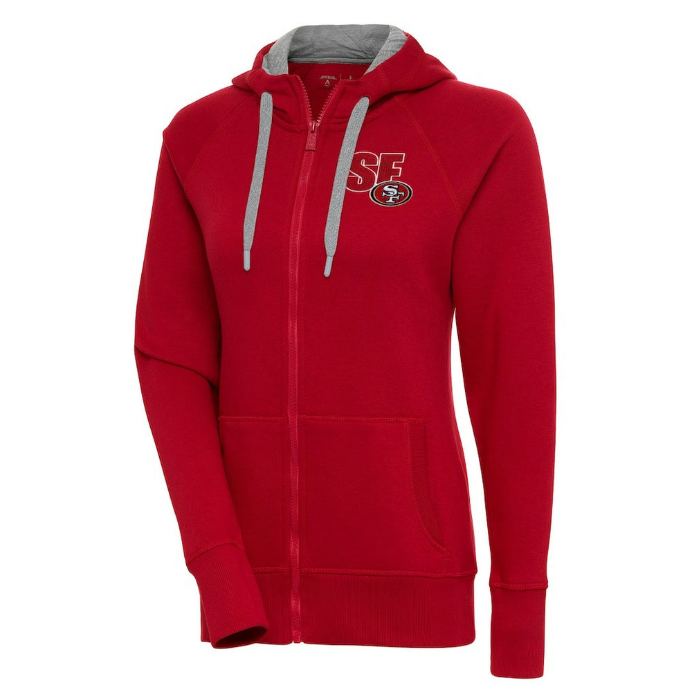 San Francisco 49ers Antigua Women's Victory Full-Zip Hoodie | NFL Online
