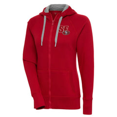 San Francisco 49ers Antigua Women's Victory Full-Zip Hoodie | NFL Online
