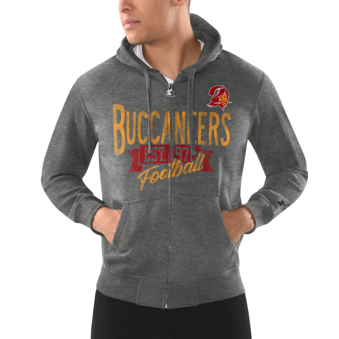 Tampa Bay Buccaneers Starter Domestic Post Season Vintage Logo Full-Zip Hoodie | NFL New