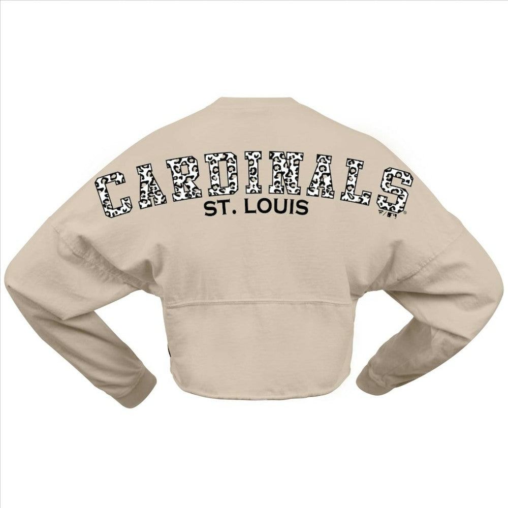 St. Louis Cardinals Fanatics Women's Long Sleeve Cropped Jersey T-Shirt - MLB Jerseys