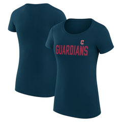 Cleveland Guardians G-III 4Her by Carl Banks Women's Super-Slim Fit Lightweight Dot Print T-Shirt - MLB T-shirts