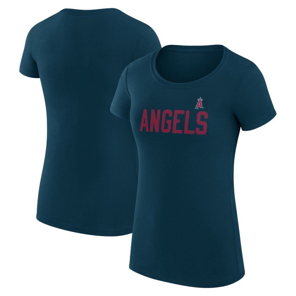 Los Angeles Angels G-III 4Her by Carl Banks Women's Super-Slim Fit Lightweight Dot Print T-Shirt - MLB T-shirts